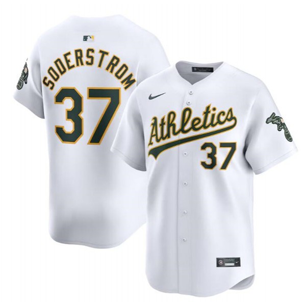 Oakland Athletics #37 Tyler Soderstrom White Home Limited Stitched Jersey