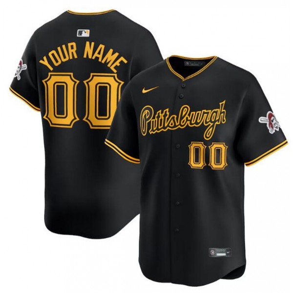 Pittsburgh Pirates Custom Black Alternate Limited Stitched Jersey