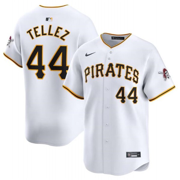 Pittsburgh Pirates #44 Rowdy Tellez White Home Limited Stitched Jersey