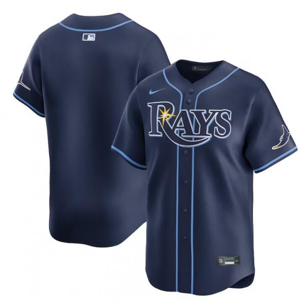Tampa Bay Rays Blank Navy Away Limited Stitched Jersey