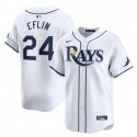 Tampa Bay Rays #24 Zach Eflin White Home Limited Stitched Jersey