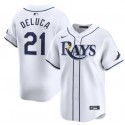 Tampa Bay Rays #21 Jonny DeLuca White Home Limited Stitched Jersey