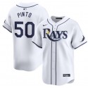 Tampa Bay Rays #50 Rene Pinto White Home Limited Stitched Jersey