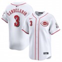 Cincinnati Reds #3 Jeimer Candelario White Home Limited Stitched Jersey