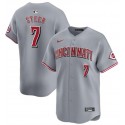 Cincinnati Reds #7 Spencer Steer Gray Away Limited Stitched Jersey