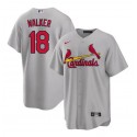 St. Louis Cardinals #18 Jordan Walker Grey Cool Base Stitched Jersey