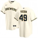 Milwaukee Brewers #49 Thyago Vieira Cream Cool Base Stitched Jersey