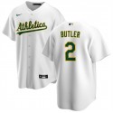 Oakland Athletics #2 Lawrence Butler White Cool Base Stitched Jersey