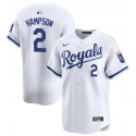 Kansas City Royals #2 Garrett Hampson White 2024 Home Limited Cool Base Stitched Jersey