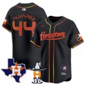 Houston Astros #44 Yordan Alvarez Black With Patch Cool Base Stitched Jersey