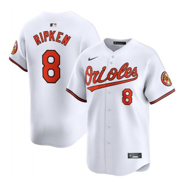 Baltimore Orioles #8 Cal Ripken Jr. White 2024 Home Limited Cool Base Stitched Jersey