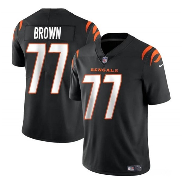 Cincinnati Bengals #77 Trent Brown Black Vapor Untouchable Limited Stitched Jersey