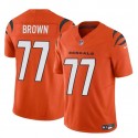 Cincinnati Bengals #77 Trent Brown Orange 2024 F.U.S.E. Vapor Untouchable Limited Stitched Jersey