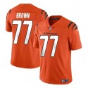 Cincinnati Bengals #77 Trent Brown Orange Vapor Untouchable Limited Stitched Jersey