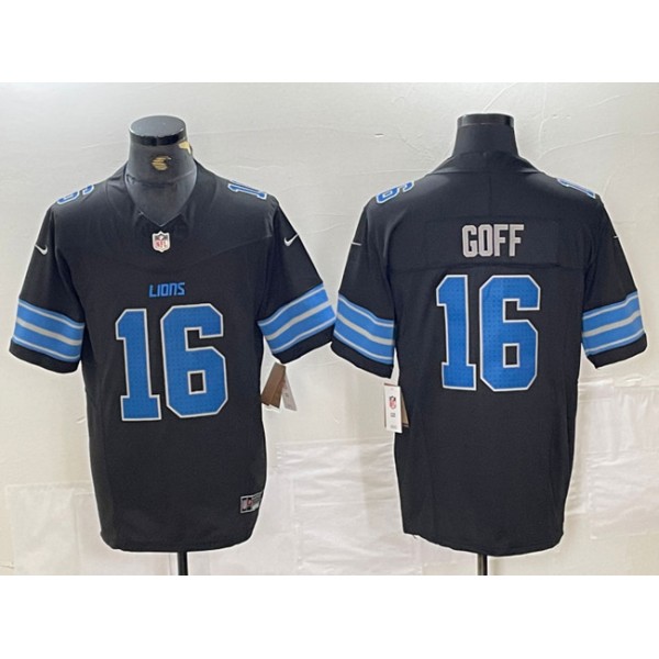 Detroit Lions #16 Jared Goff Black 2024 F.U.S.E. 2nd Alternate Vapor Limited Stitched Jersey