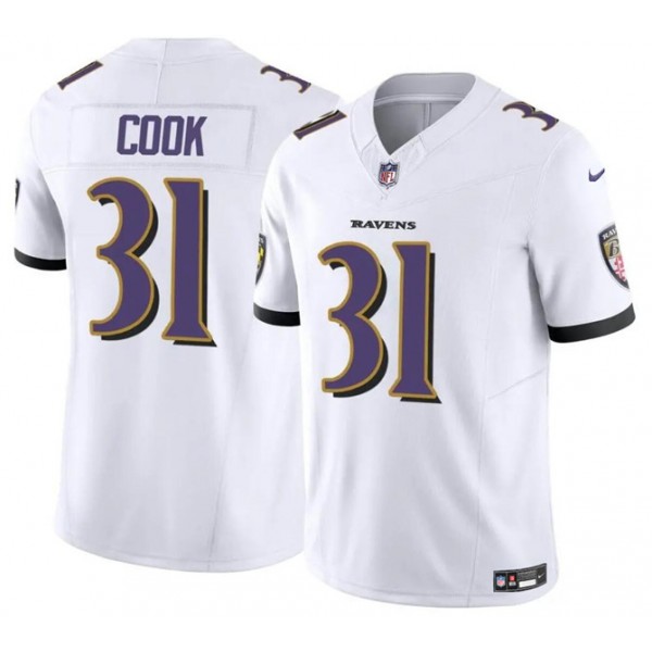 Baltimore Ravens #31 Dalvin Cook White 2024 F.U.S.E. Vapor Limited Jersey