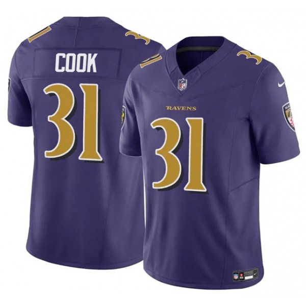 Baltimore Ravens #31 Dalvin Cook Purple 2024 F.U.S.E. Color Rush Vapor Limited Jersey
