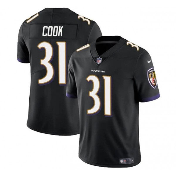Baltimore Ravens #31 Dalvin Cook Black Vapor Limited Jersey