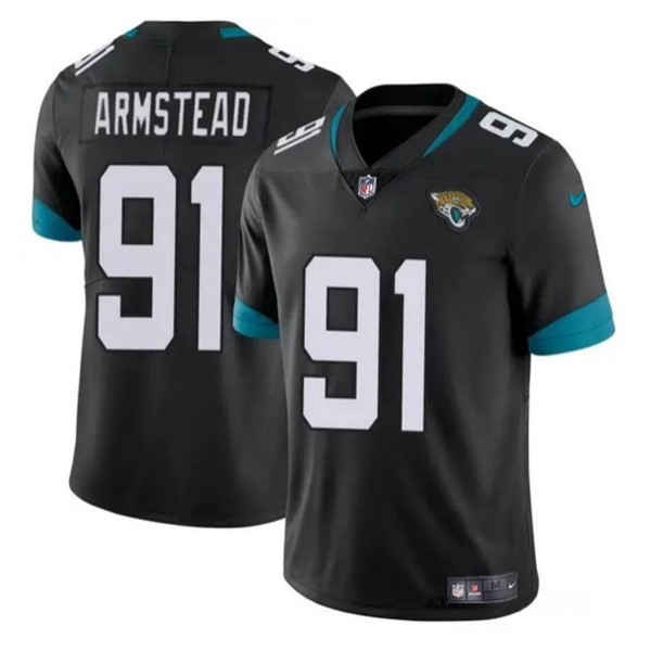 Jacksonville Jaguars #91 Arik Armstead Black Vapor Untouchable Limited Stitched Jersey
