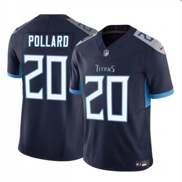 Tennessee Titans #20 Tony Pollard Navy 2023 F.U.S.E. Vapor Limited Stitched Jersey