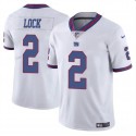 New York Giants #2 Drew Lock White Limited Stitched Jersey