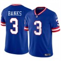 New York Giants #3 Deonte Banks Royal Throwback Vapor Untouchable Limited Stitched Jersey