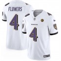 Baltimore Ravens #4 Zay Flowers White 2023 F.U.S.E. With John Madden Patch Vapor Limited Jersey