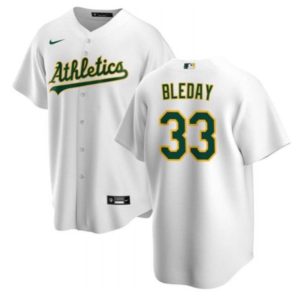 Oakland Athletics #33 JJ Bleday White Cool Base Stitched Jersey
