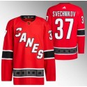 Carolina Hurricanes #37 Andrei Svechnikov 2022 23 Reverse Retro Red Stitched Jersey
