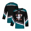 Anaheim Ducks Blank Black Teal Stitched Jersey