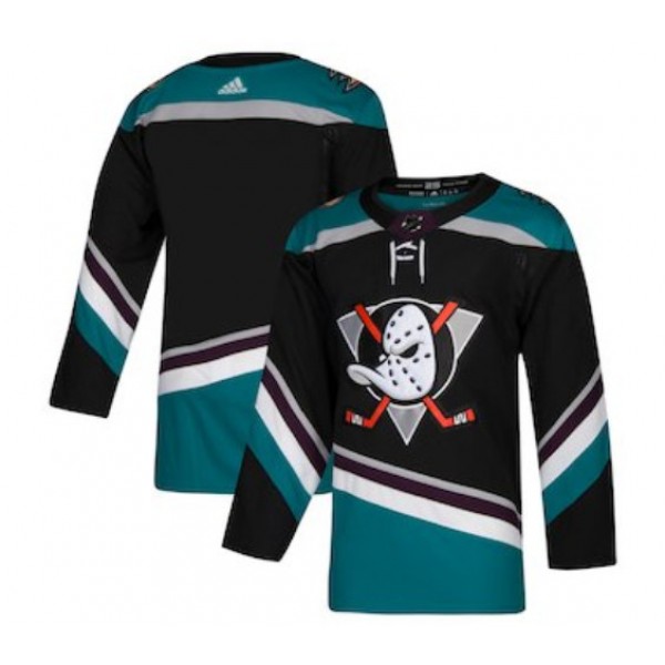 Anaheim Ducks Blank Black Teal Stitched Jersey