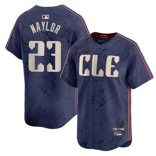Cleveland Guardians #23 Bo Naylor Navy 2024 City Connect Limited Stitched Jersey