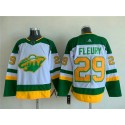 Minnesota Wild #29 Marc-Andre Fleury White Green Stitched Jersey