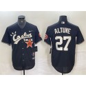 Houston Astros #27 Jose Altuve Black Cactus Jack Vapor Premier Limited Stitched Jersey