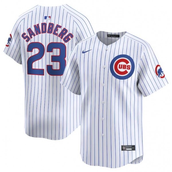 Chicago Cubs #23 Ryne Sandberg White 2024 Home Limited Stitched Jersey