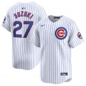 Chicago Cubs #27 Seiya Suzuki White 2024 Home Limited Stitched Jersey