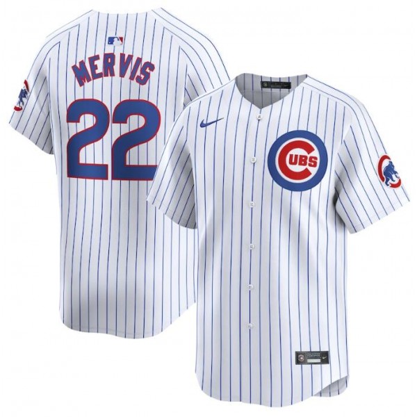 Chicago Cubs #22 Matt Mervis White 2024 Home Limited Stitched Jersey