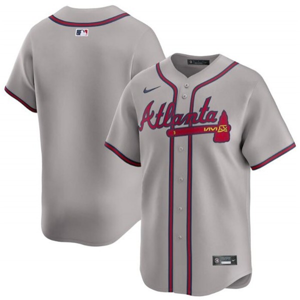 Atlanta Braves Blank Gray 2024 Away Limited Stitched Jersey