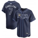 Tampa Bay Rays #7 José Caballero Navy 2024 Away Limited Stitched Jersey