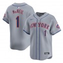 New York Mets #1 Jeff McNeil 2024 Gray Away Limited Stitched Jersey