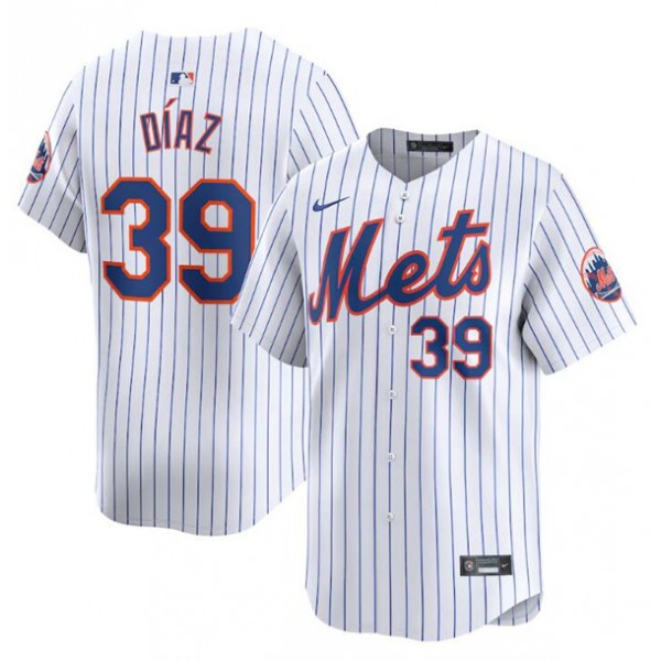 New York Mets #39 Edwin Diaz White 2024 Home Limited Stitched Jersey