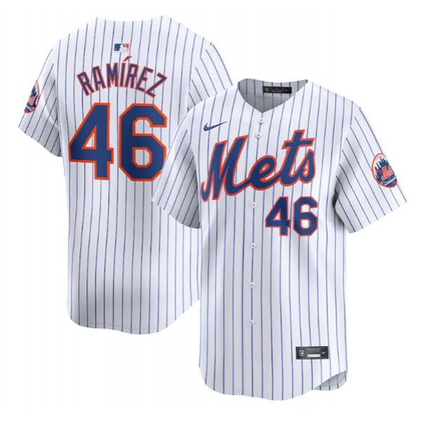 New York Mets #46 Yohan Ramirez White 2024 Home Limited Stitched Jersey