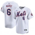 New York Mets #6 Starling Marte White 2024 Home Limited Stitched Jersey