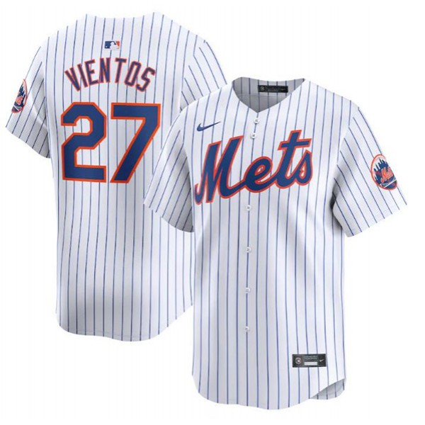 New York Mets #27 Mark Vientos White 2024 Home Limited Stitched Jersey