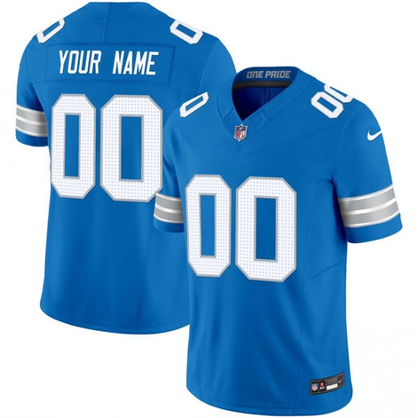 Detroit Lions Custom Blue 2024 F.U.S.E. Vapor Limited Stitched Jersey