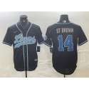 Detroit Lions #14 Amon-Ra St. Brown Black Cool Base Stitched Jersey