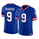 New York Giants #9 Malik Nabers Royal 2024 Draft Vapor Untouchable Throwback Limited Stitched Jersey
