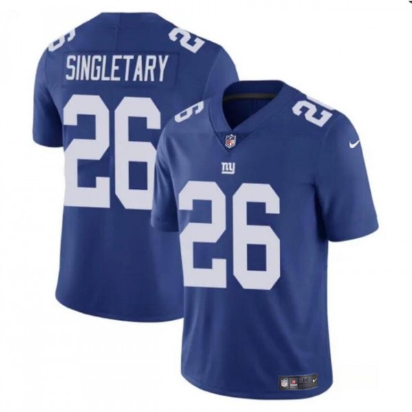 New York Giants #26 Devin Singletary Blue Vapor Untouchable Limited Stitched Jersey