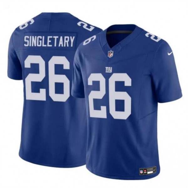 New York Giants #26 Devin Singletary Blue 2023 F.U.S.E. Vapor Untouchable Limited Stitched Jersey