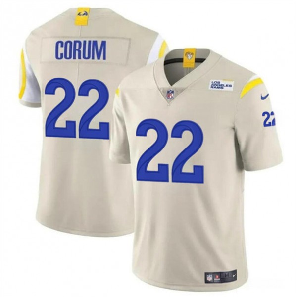 Los Angeles Rams #22 Blake Corum Bone 2024 Draft Vapor Untouchable Stitched Jersey